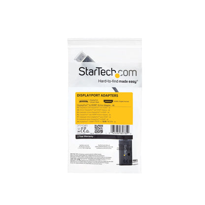 StarTech.com DP2HD4KS adaptador de cable de vídeo 0.15 m HDMI Tipo A (Estándar) Negro