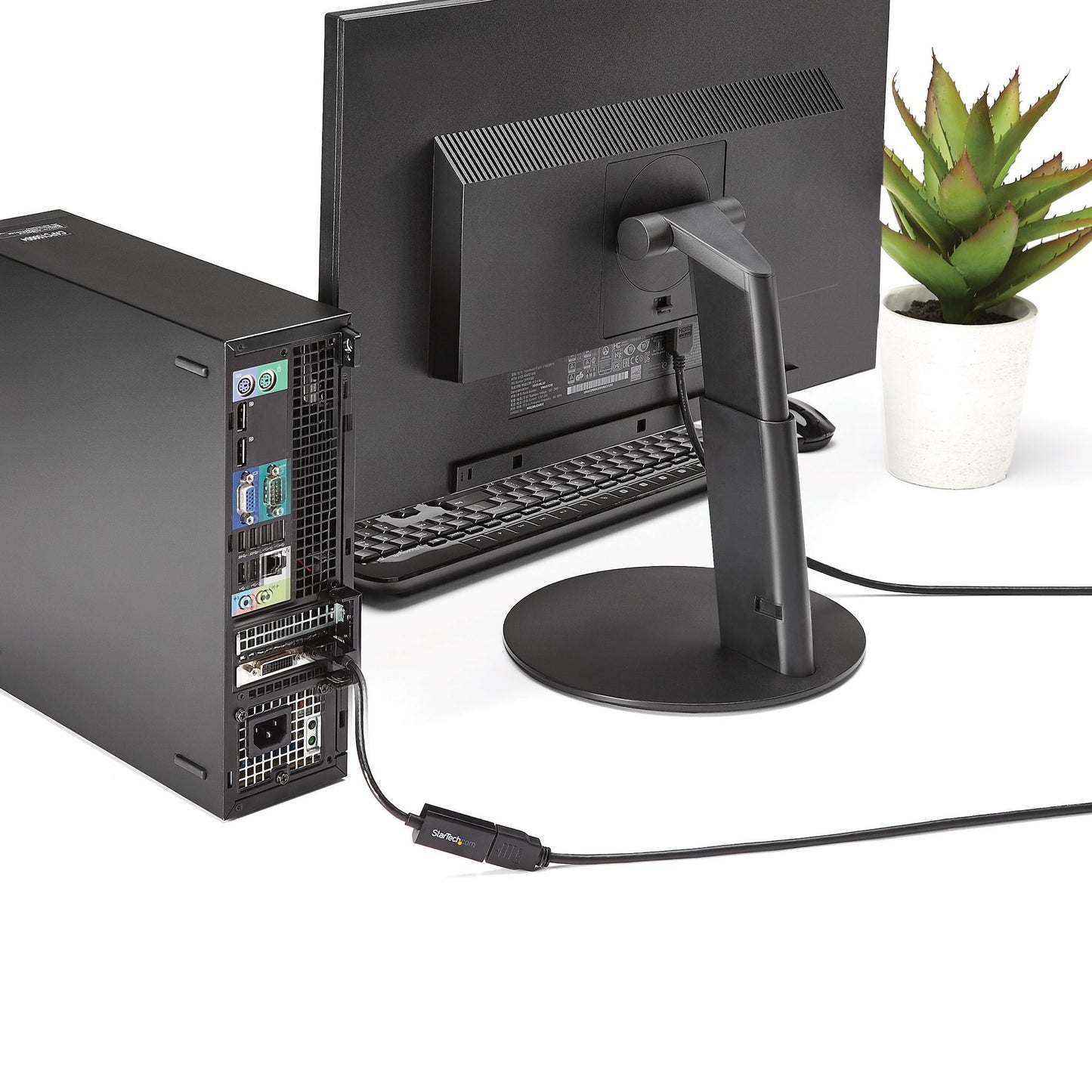 StarTech.com DP2HD4KS adaptador de cable de vídeo 0.15 m HDMI Tipo A (Estándar) Negro