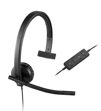 Logitech 981-000570 audífono y auriculare Auriculares Alámbrico Diadema Oficina/Centro de llamadas Negro