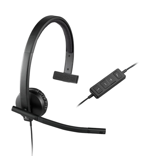 Logitech 981-000570 audífono y auriculare Auriculares Alámbrico Diadema Oficina/Centro de llamadas Negro