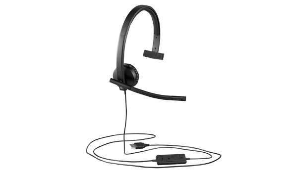 Logitech 981-000570 audífono y auriculare Auriculares Alámbrico Diadema Oficina/Centro de llamadas Negro