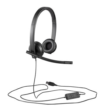 Logitech USB Headset H570e Auriculares Alámbrico Diadema Oficina/Centro de llamadas Negro