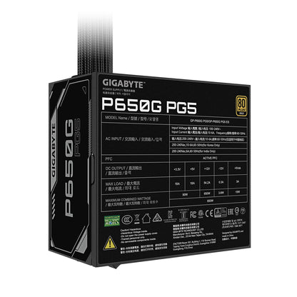 Fuente de Poder Gigabyte GP-P650G PG5 650W 80 PLUS Gold ATX