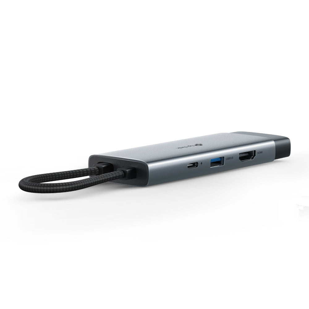 TP-Link UH7021C nodo concentrador USB Tipo C 5000 Mbit/s Aluminio, Negro