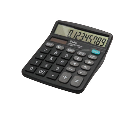 Calculadora Barrilito Delta Escritorio 12 Dígitos 13.2x11 cm Batería de Botón