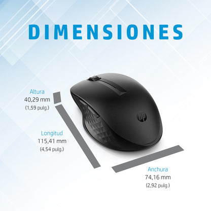 HP 435 Multi-Device Wireless Mouse ratón Oficina Ambidiestro RF inalámbrico + bluetooth 4000 DPI