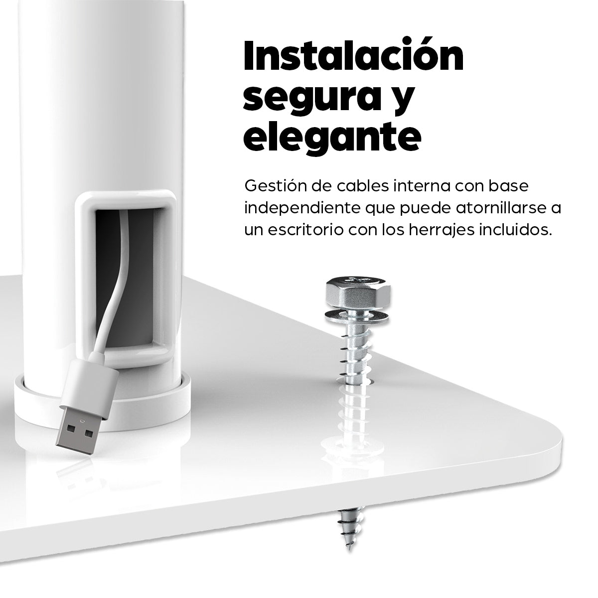 Soporte de Suelo Manhattan Antirrobo para Tablet/iPad 7.9" a 11" Color Blanco