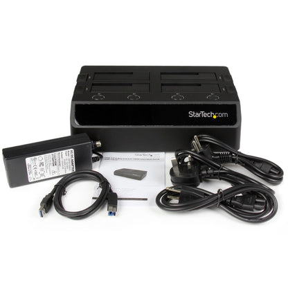 StarTech.com SDOCK4U33 base de conexión para disco duro USB 3.2 Gen 1 (3.1 Gen 1) Type-B Negro