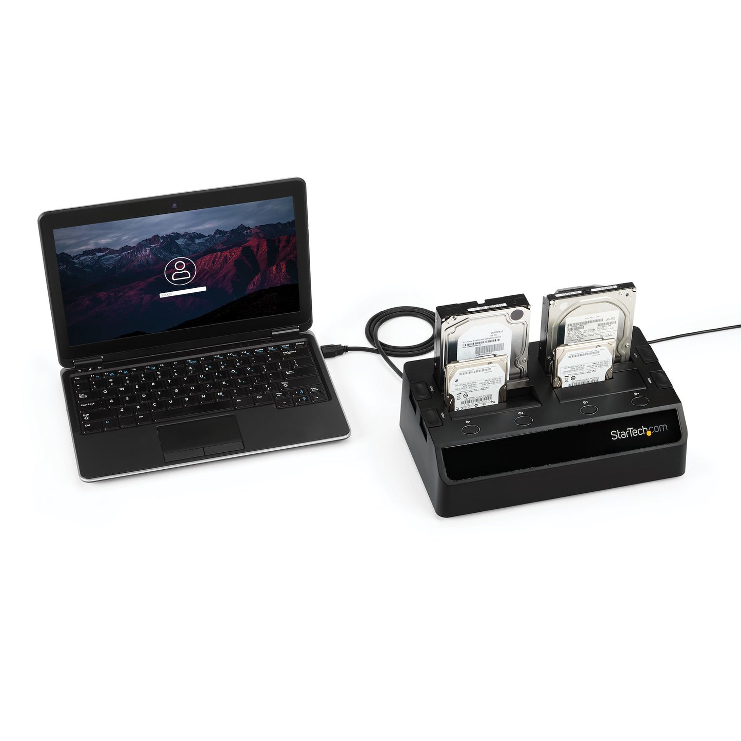 StarTech.com SDOCK4U33 base de conexión para disco duro USB 3.2 Gen 1 (3.1 Gen 1) Type-B Negro