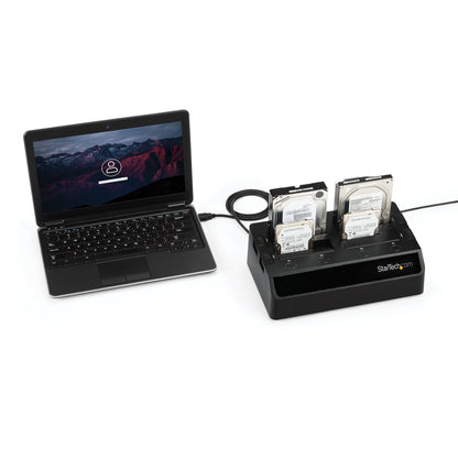StarTech.com SDOCK4U33 base de conexión para disco duro USB 3.2 Gen 1 (3.1 Gen 1) Type-B Negro