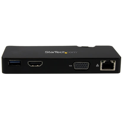 StarTech.com USB3SMDOCKHV base para laptop o replicador de puertos Alámbrico USB 3.2 Gen 1 (3.1 Gen 1) Type-A Negro