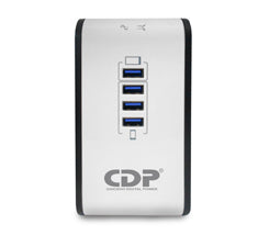 Regulador de voltaje CDP R2CU-AVR1008 1000VA/500W indicadores LED de funcionamiento 8  NEMA 5-15R y 4 puertos USB