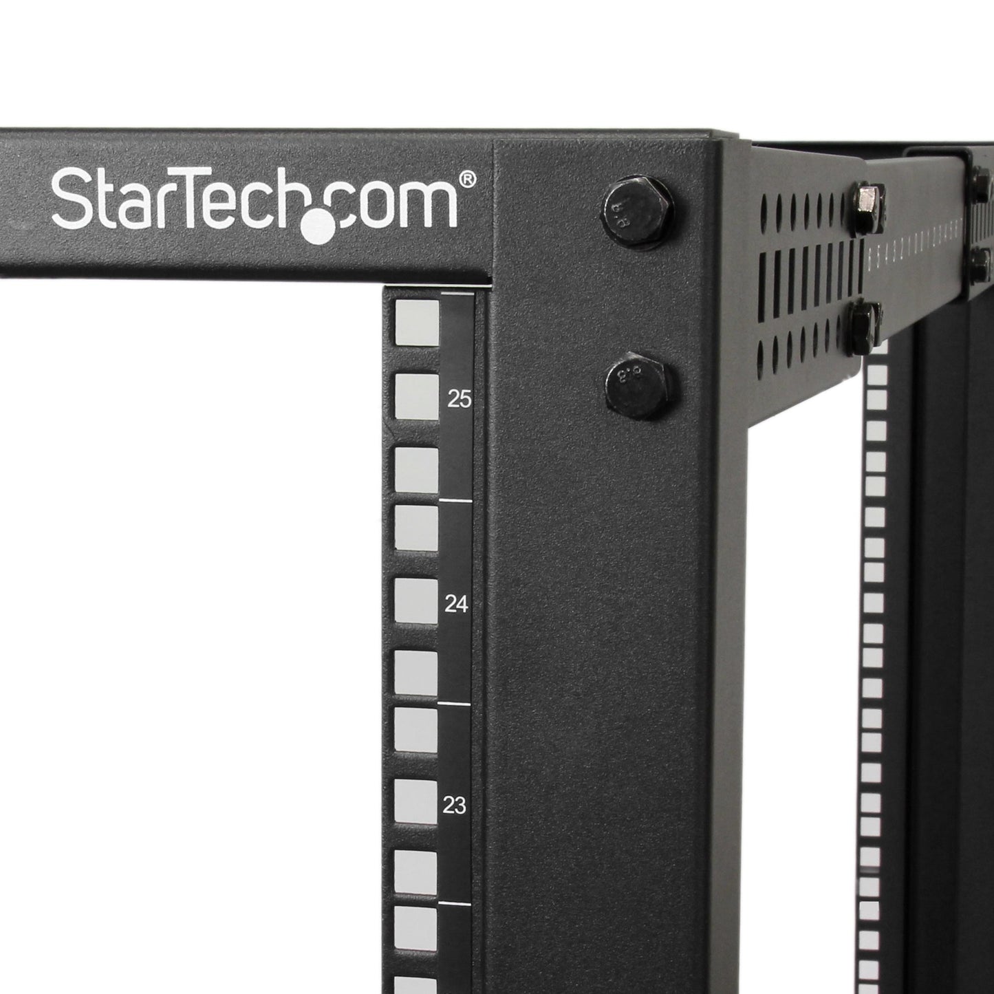 StarTech.com 4POSTRACK25U armario rack Rack o bastidor independiente Negro