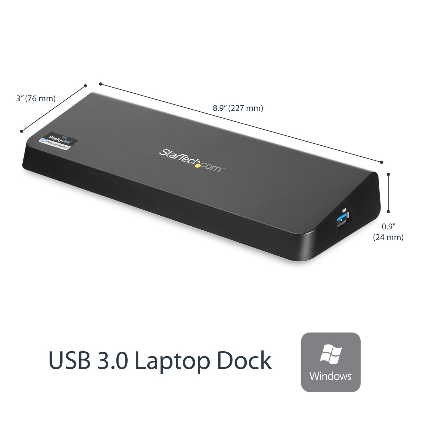 StarTech.com USB3DOCKHDPC base para laptop o replicador de puertos Alámbrico USB 3.2 Gen 1 (3.1 Gen 1) Type-B Negro