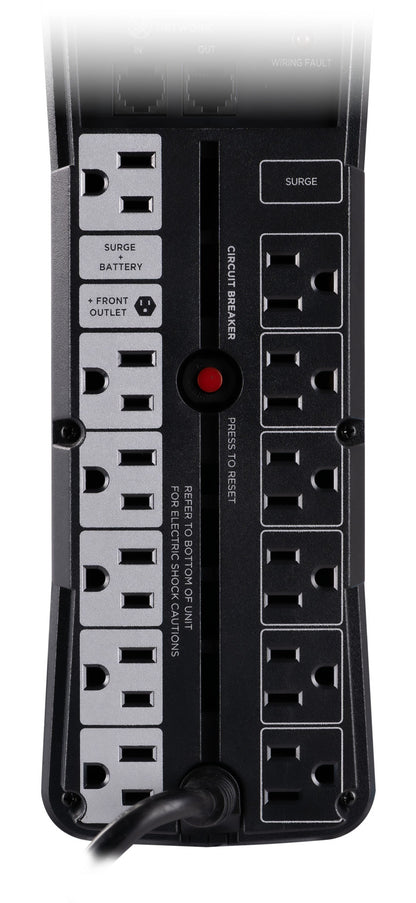 UPS CyberPower GX150C2 1500VA 1000W 120V PFC Activo RGB Panel LCD USB-Cx2