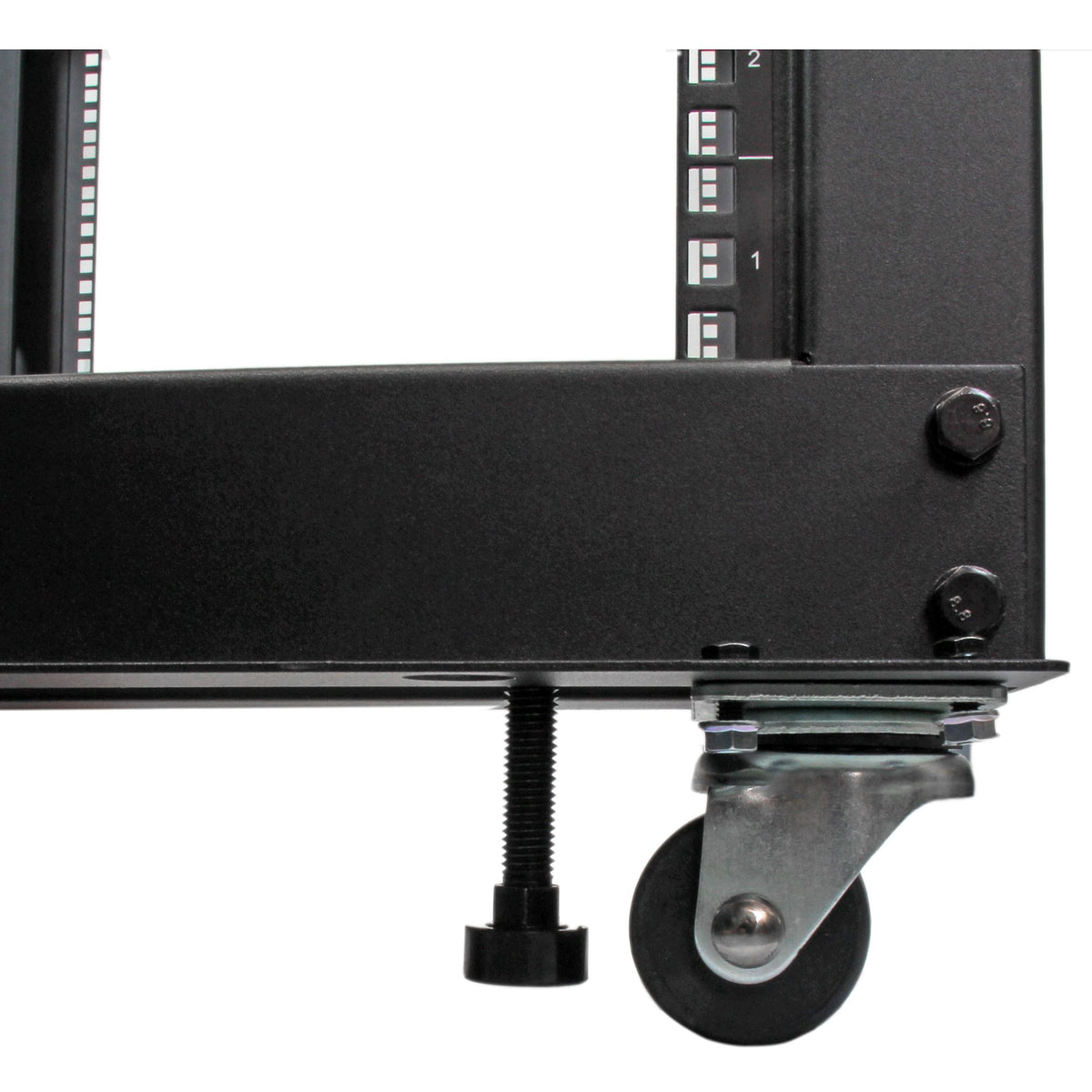 StarTech.com 4POSTRACK12U armario rack Rack o bastidor independiente Negro