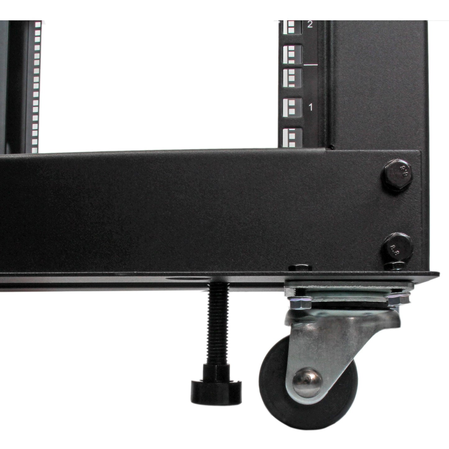 StarTech.com 4POSTRACK12U armario rack Rack o bastidor independiente Negro