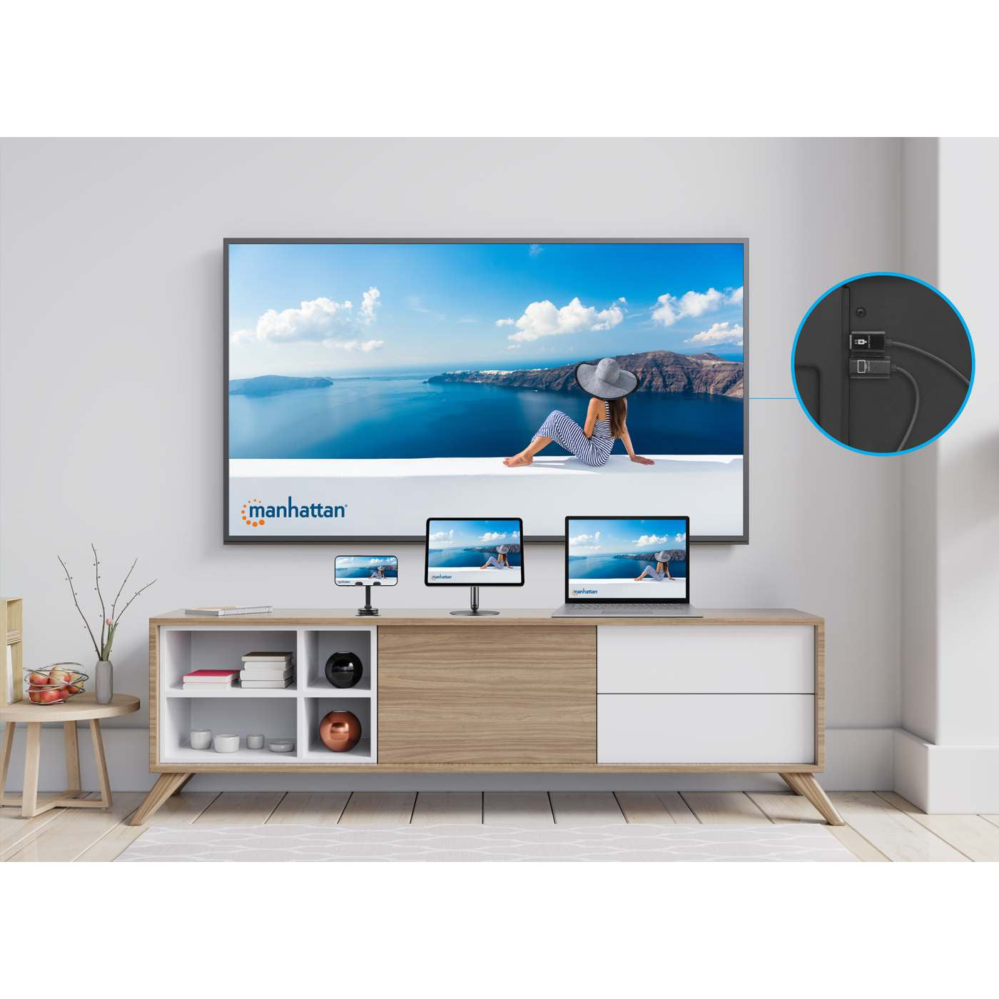 Sistema de Presentacion Inalambrico Manhattan USB-C a HDMI
