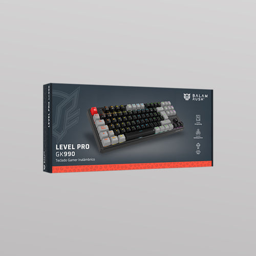 Balam Rush BR-940672 teclado Juego RF inalámbrico + bluetooth QZERTY Español Negro, Gris