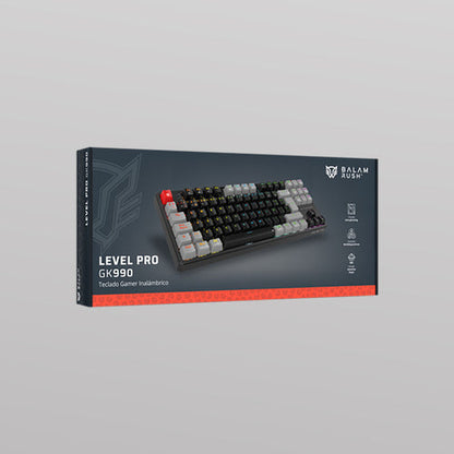 Balam Rush BR-940672 teclado Juego RF inalámbrico + bluetooth QZERTY Español Negro, Gris