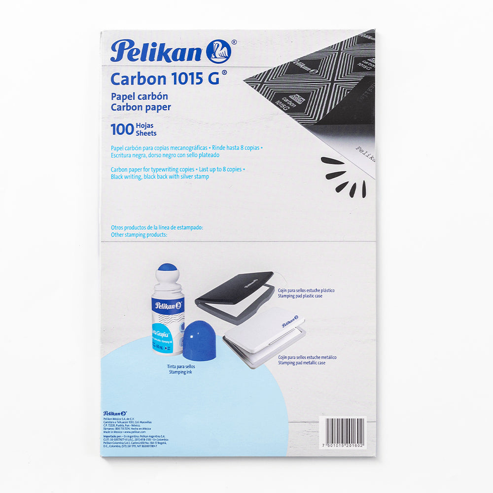 Papel Carbon Pelikan Oficio 1015 G Negro C/100 Hojas