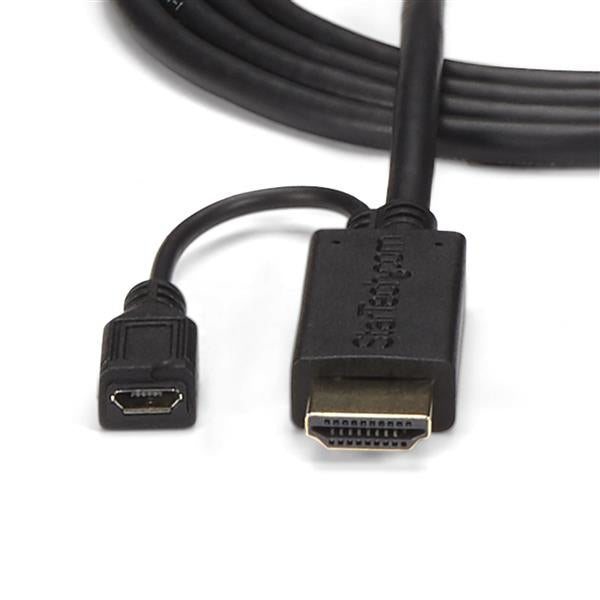 StarTech.com HD2VGAMM6 adaptador de cable de vídeo 1.9 m VGA (D-Sub) HDMI + Micro USB Negro