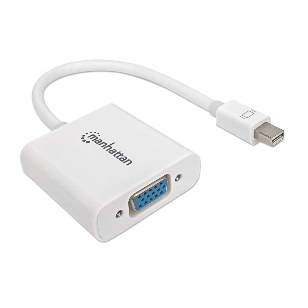 Manhattan 322508 adaptador de cable de vídeo 0.17 m Mini-DisplayPort VGA (D-Sub) Blanco