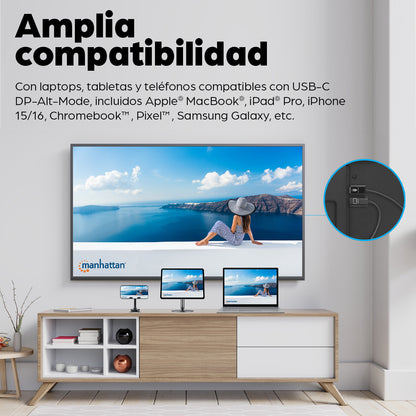 Sistema de Presentacion Inalambrico Manhattan USB-C a HDMI