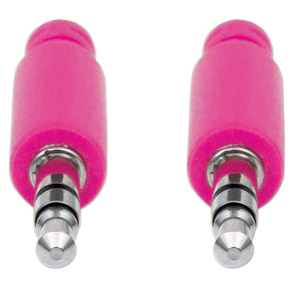 Cable Manhattan Audio Estéreo con Recubrimiento Textil 3.5mm 1m Color Rosa-Morado