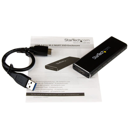 StarTech.com SM2NGFFMBU33 caja para disco duro externo Carcasa para SSD Negro
