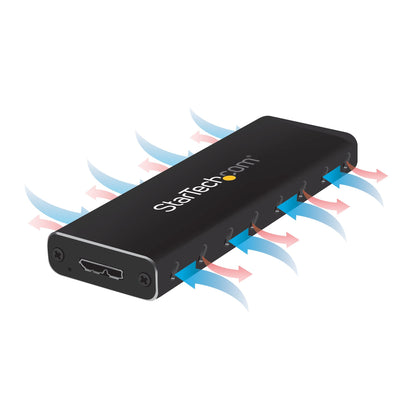 StarTech.com SM2NGFFMBU33 caja para disco duro externo Carcasa para SSD Negro