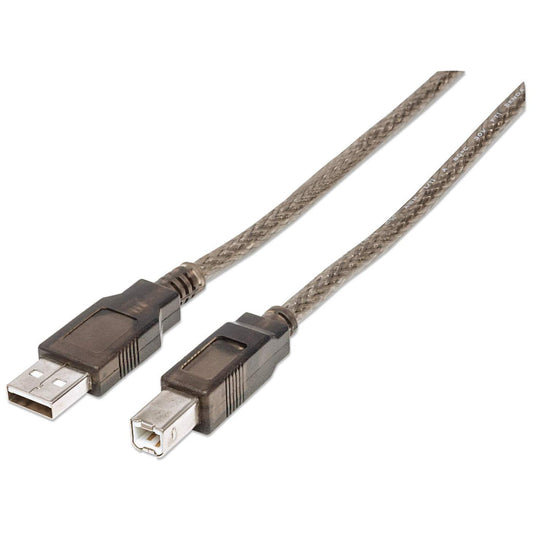 Cable Manhattan Extensión Activa USB Alta Velocidad A-B 11m Color Plata