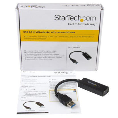 StarTech.com USB32VGAV adaptador gráfico USB 1920 x 1200 Pixeles Negro