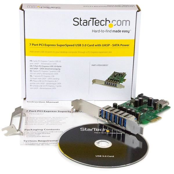 StarTech.com PEXUSB3S7 tarjeta o adaptador de interfaz Interno SATA, USB 3.2 Gen 1 (3.1 Gen 1)