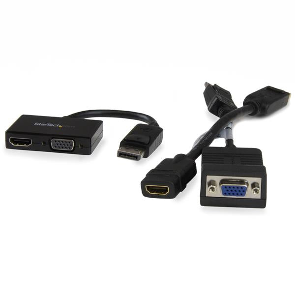 StarTech.com DP2HDVGA adaptador de cable de vídeo 0.15 m Negro