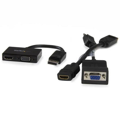 StarTech.com DP2HDVGA adaptador de cable de vídeo 0.15 m Negro
