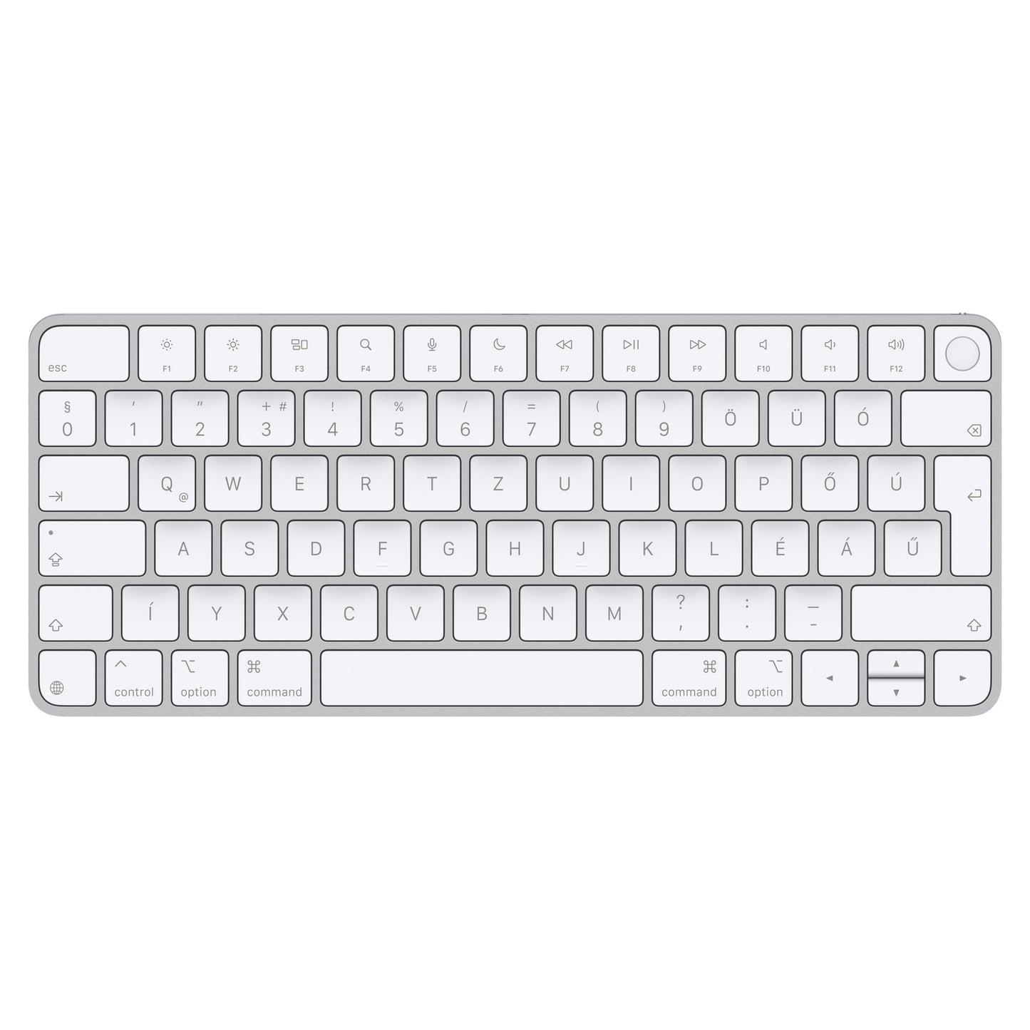 Apple MXCK3MG/A teclado Universal USB + Bluetooth QWERTZ Húngaro Plata, Blanco