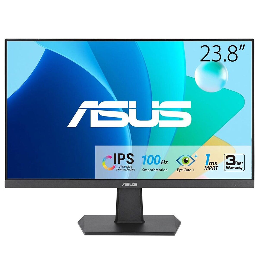 Monitor Asus 23.8" Led VA24EHF Eye Care 1920x1080 100Hz IPS HDMI Adaptative Sync Negro
