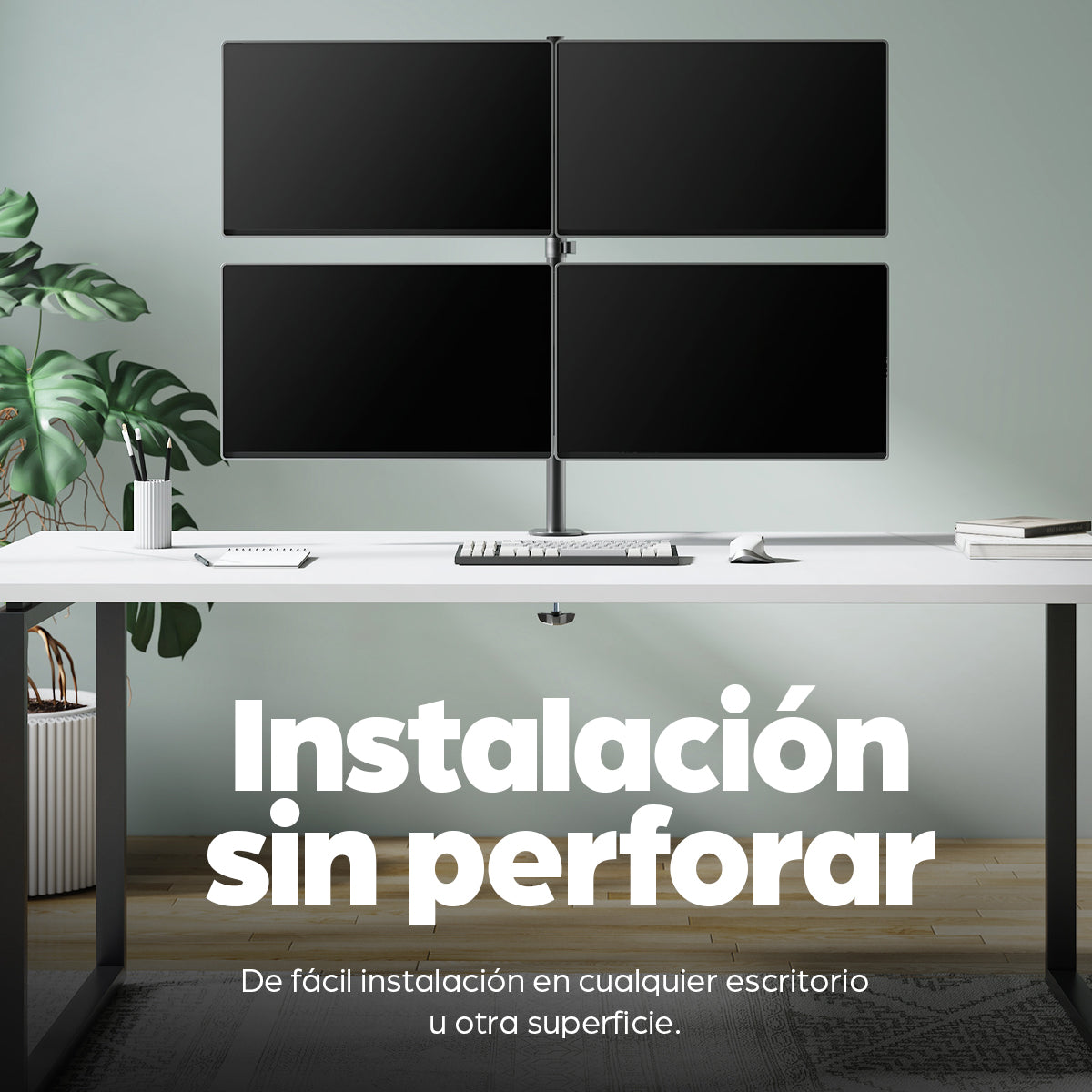 Manhattan 461566 soporte para pantalla plana 81.3 cm (32") Escritorio Negro