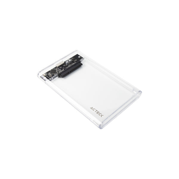 Gabinete Acteck de Disco Duro Armor Clear HC440 2.5 SATA USB 3.0 Blanco