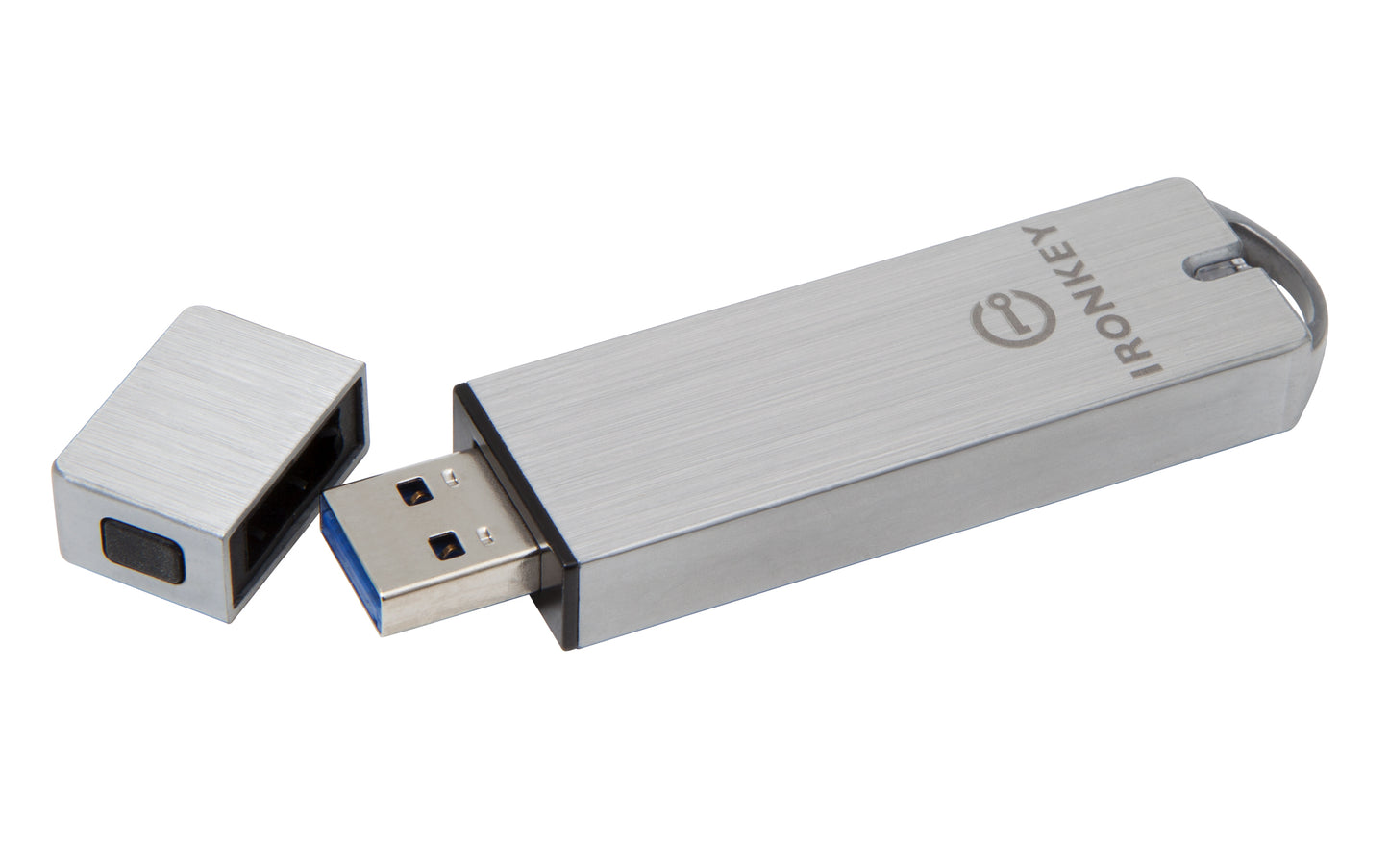 Memoria USB Kingston IronKey S1000 Flash 32GB Encriptado Criptochip Integrado Color Plata
