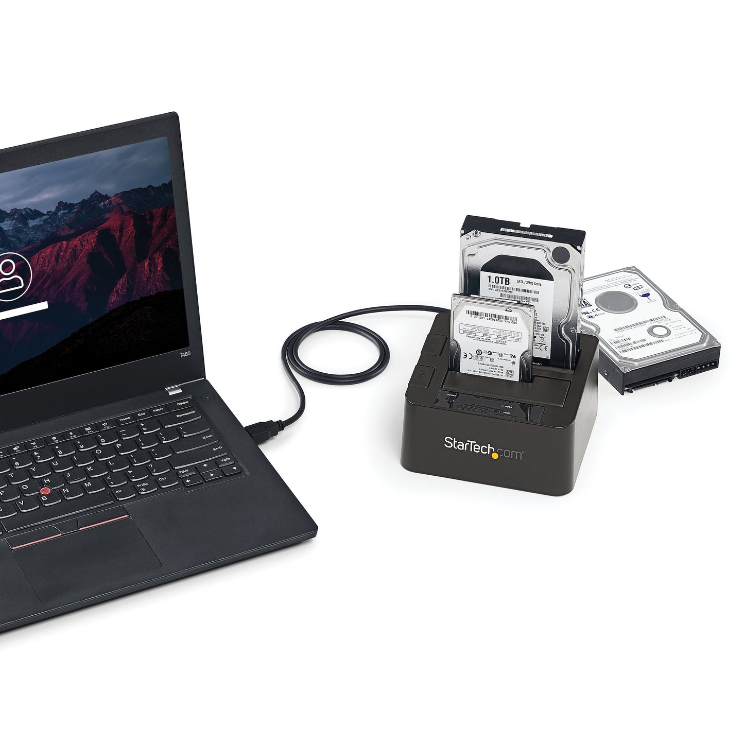 StarTech.com SDOCK2U313 base de conexión para disco duro USB 3.2 Gen 2 (3.1 Gen 2) Type micro-B Negro