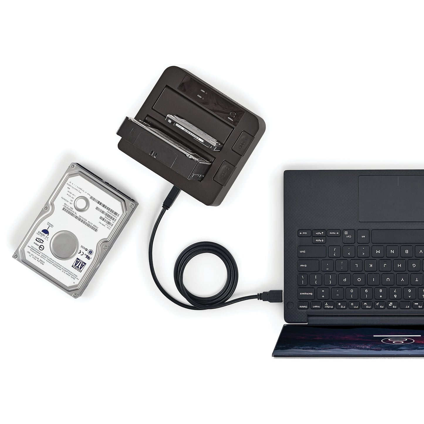 StarTech.com SDOCK2U313 base de conexión para disco duro USB 3.2 Gen 2 (3.1 Gen 2) Type micro-B Negro