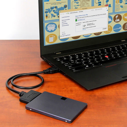StarTech.com USB312SAT3CB cambiadores de género de cables USB 3.1 A SATA 7+15 pin Negro