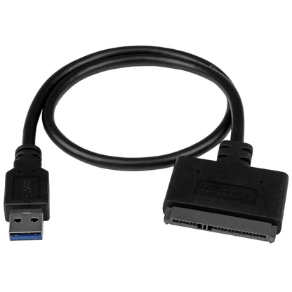 StarTech.com USB312SAT3CB cambiadores de género de cables USB 3.1 A SATA 7+15 pin Negro