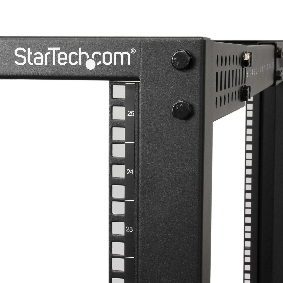 StarTech.com 4POSTRACK25U armario rack Rack o bastidor independiente Negro