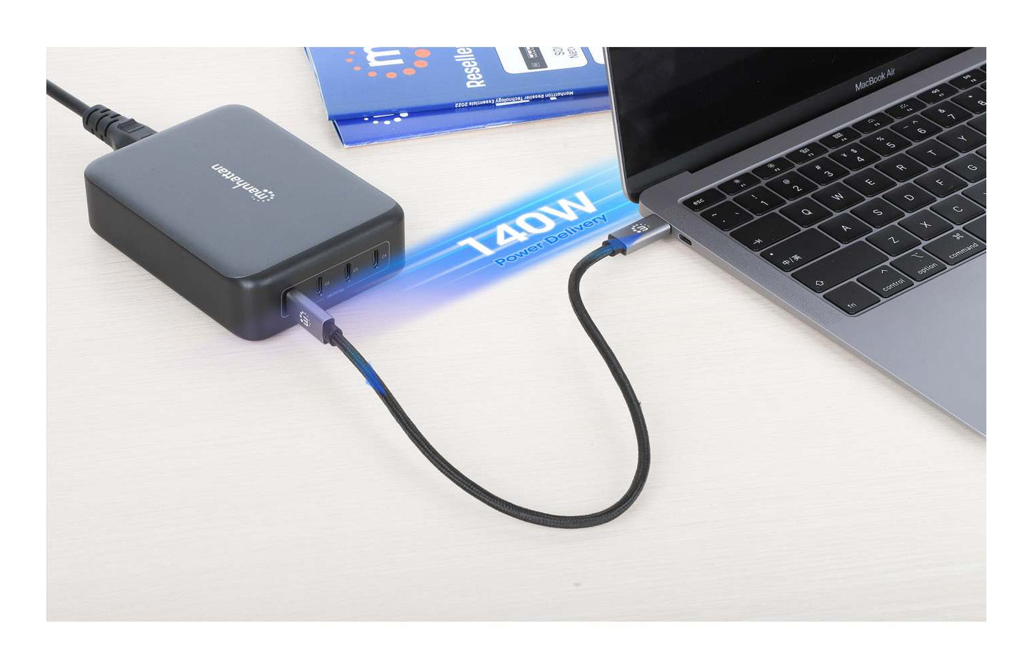 Estación de carga USB-C Manhattan 4 puertos USB-C PD 240W