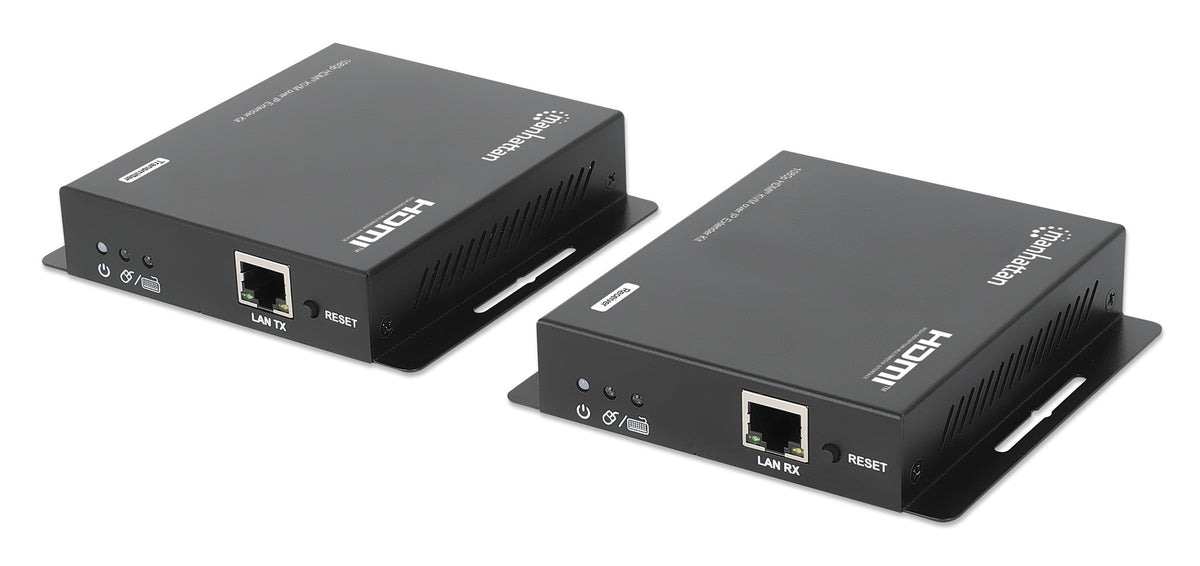 Manhattan 208413 extensor de audio/video Transmisor y receptor AV Negro