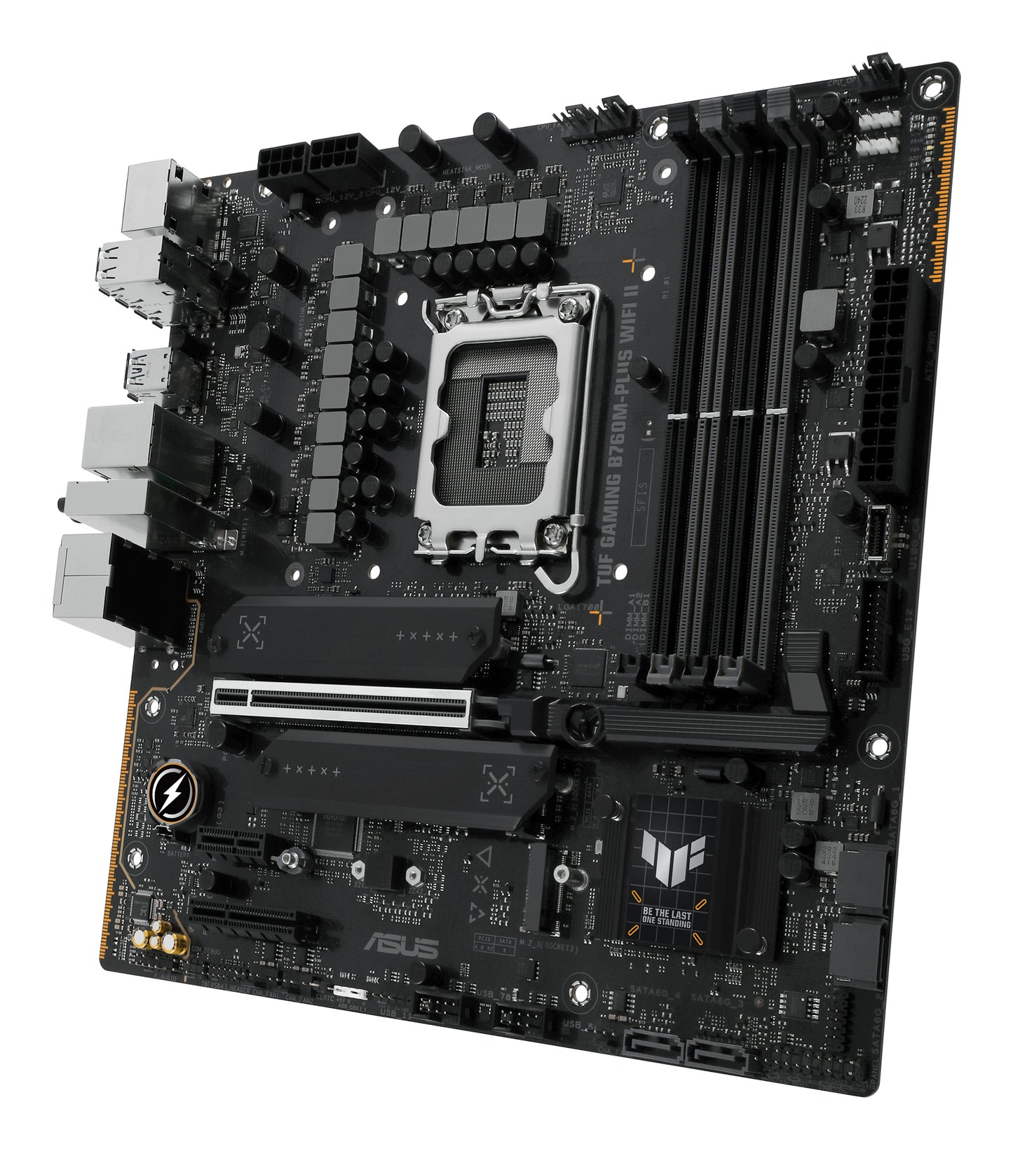 Tarjeta Madre Asus TUF Gaming B760M-PLUS WIFI II 4xDDR5 192GB 7800Mhz PCIe 5.0 M.2 HDMI DP S 1700 13th 14th mATX Wi-Fi6E