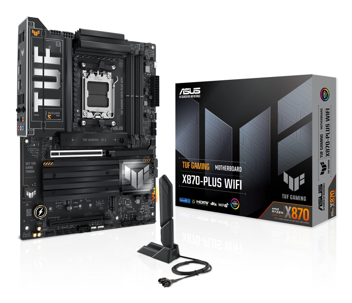 Tarjeta Madre Asus (TUF GAMING X870-PLUS WIFI) SOCKET AM5 4 DDR5 HDMI 2 USB4 PCI-E 5.0 WIFI7 ATX